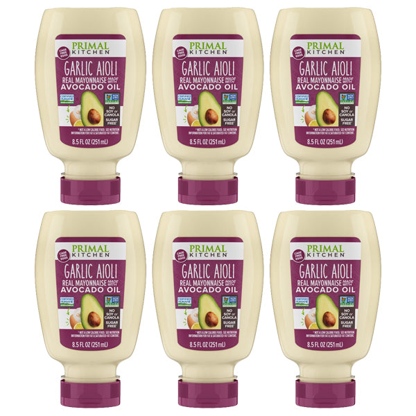 6 Pack - Primal Kitchen Real Garlic Aioli with Avocado Oil 8.5oz Primal Kitchen